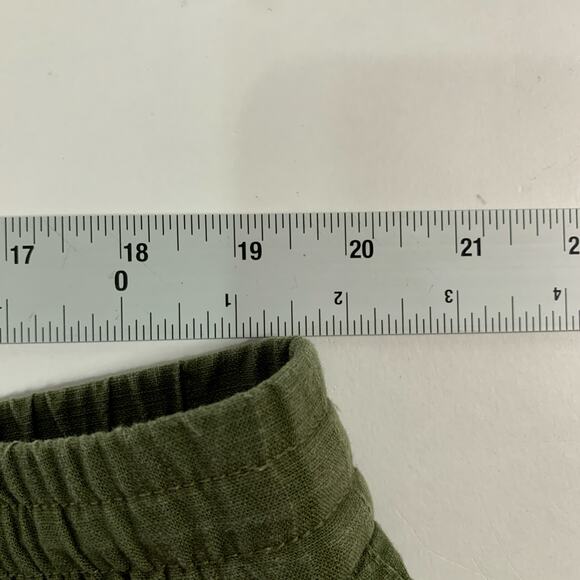 J.Crew XXL Seaside Linen Blend Shorts Green Pull On Drawstring Comfort Plus Size - Picture 7 of 11